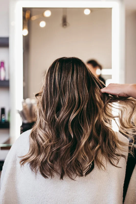 Hair showcasing subtle partial highlights.